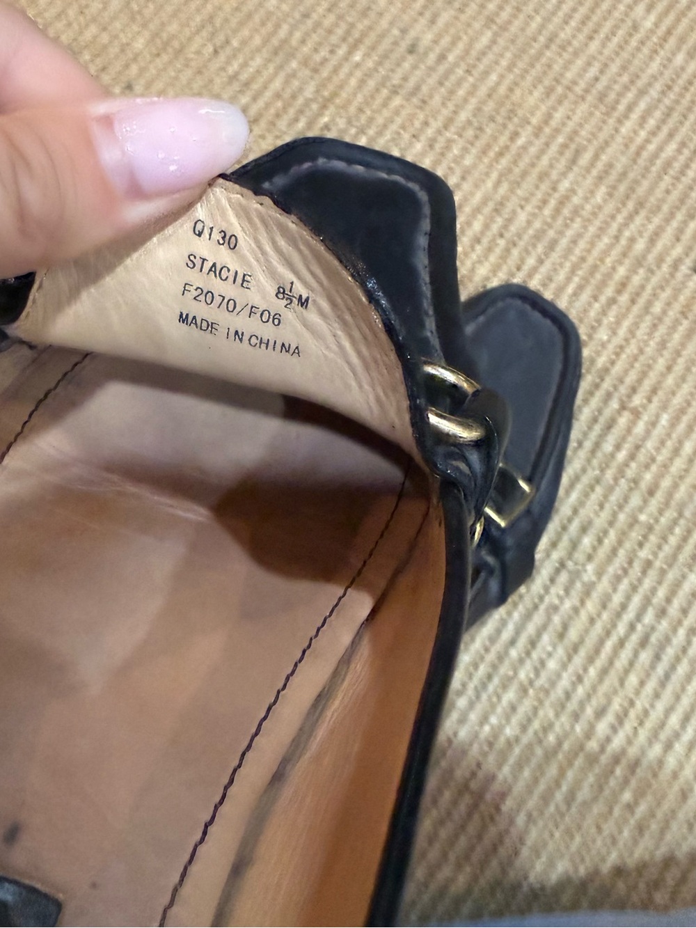 Coach Black Leather Logo Bit Slip-On Loafers - Picture 5 of 5